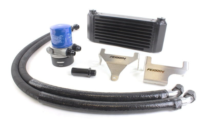 Perrin 04-21 Subaru STI / 02-14 WRX Oil Cooler Kit w/PERRIN Core - Black Ops Auto Works