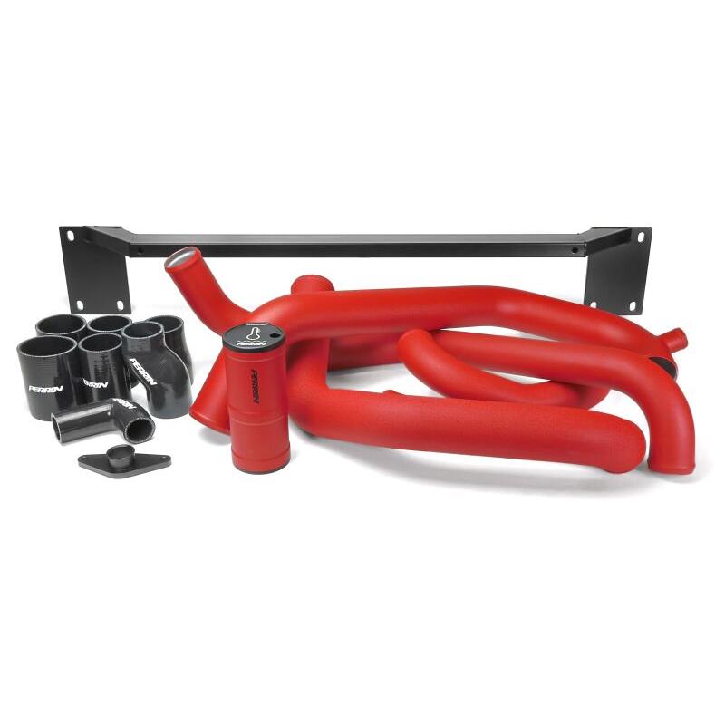 Perrin Performance PERRIN 08-14 Subaru STI Front Mount Intercooler Boost Tube Kit - Red