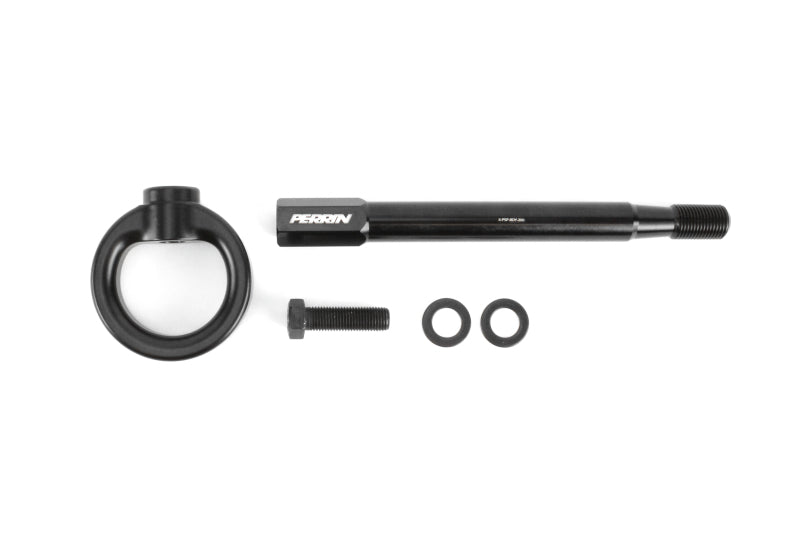 Perrin 08-14 Subaru WRX/STI Tow Hook Kit (Front) - Flat Black - Black Ops Auto Works