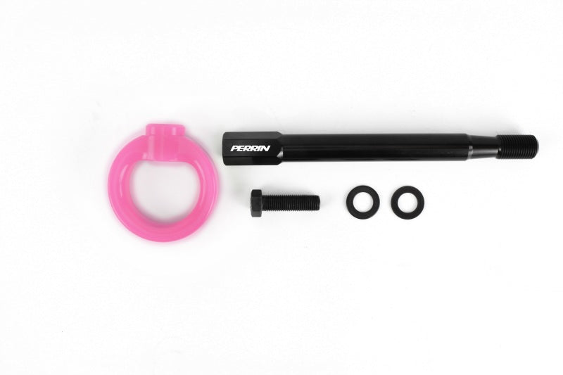 Perrin 08-14 Subaru WRX/STI Tow Hook Kit (Front) - Hyper Pink - Black Ops Auto Works