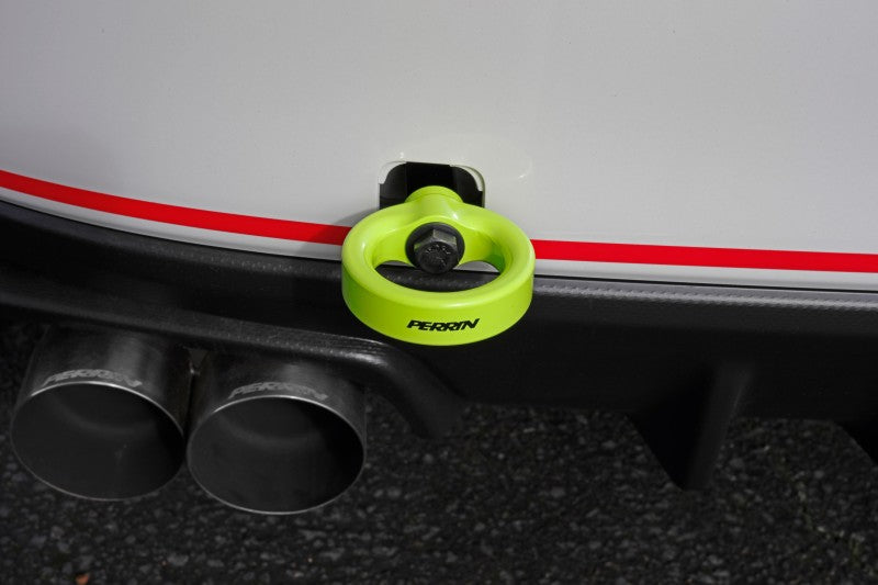 Perrin 15-19 Subaru WRX/STI Tow Hook Kit (Rear) - Neon Yellow - Black Ops Auto Works