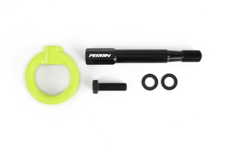 Perrin 15-19 Subaru WRX/STI Tow Hook Kit (Rear) - Neon Yellow - Black Ops Auto Works
