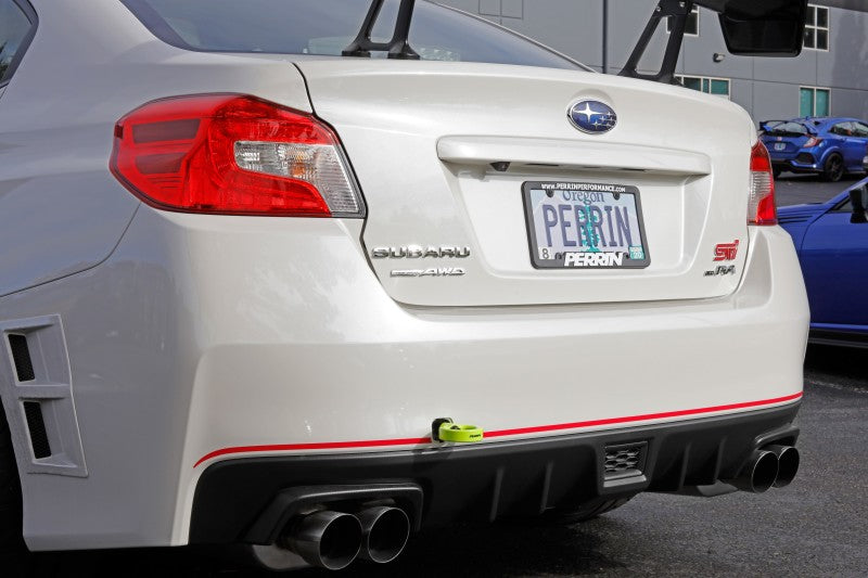 Perrin 15-19 Subaru WRX/STI Tow Hook Kit (Rear) - Neon Yellow - Black Ops Auto Works