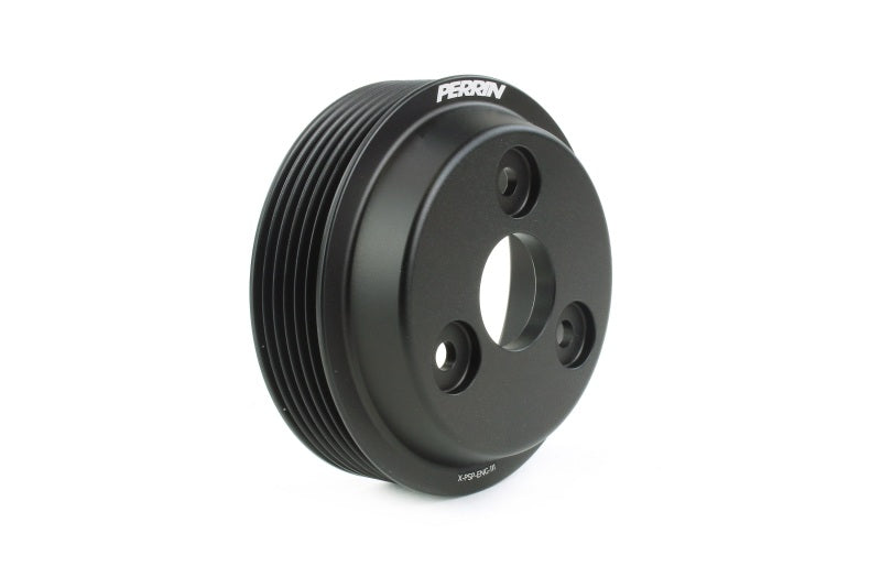 Perrin 15-21 Subaru WRX Lightweight Water Pump Pulley - Black - Black Ops Auto Works