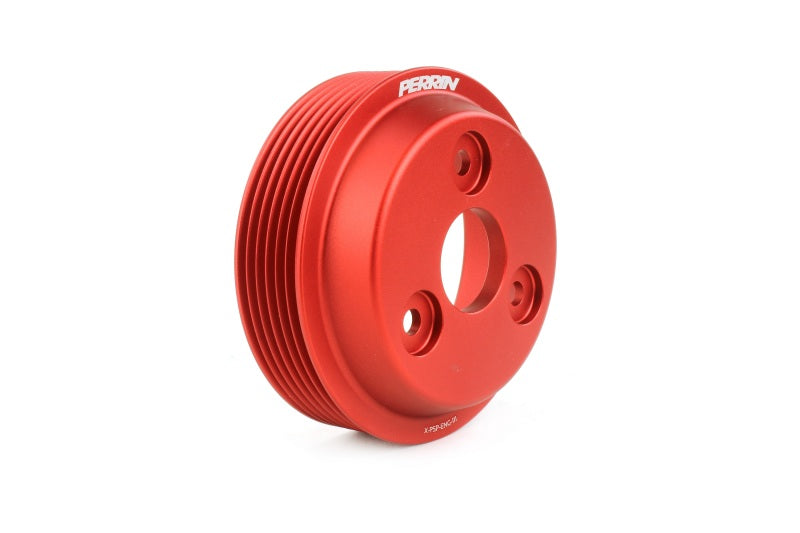 Perrin 15-21 Subaru WRX Lightweight Water Pump Pulley - Red - Black Ops Auto Works