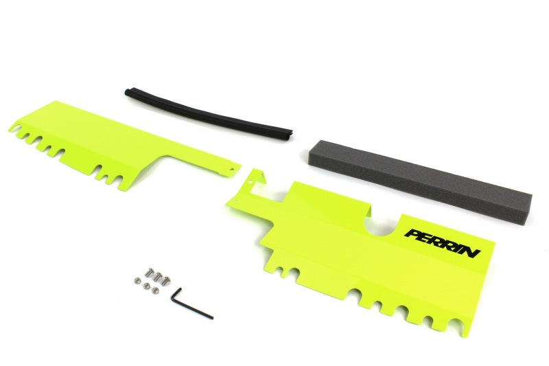 Perrin 15-21 WRX/STI Radiator Shroud (With OEM Intake Scoop) - Neon Yellow - Black Ops Auto Works