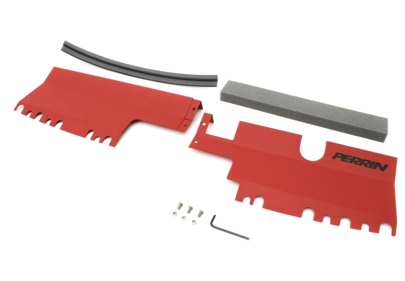 Perrin 15-21 WRX/STI Radiator Shroud (Without OEM Intake Scoop) - Red - Black Ops Auto Works