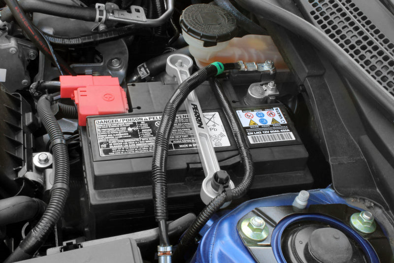 Perrin 17-19 Honda Civic Type R Battery Tie Down - Silver - Black Ops Auto Works