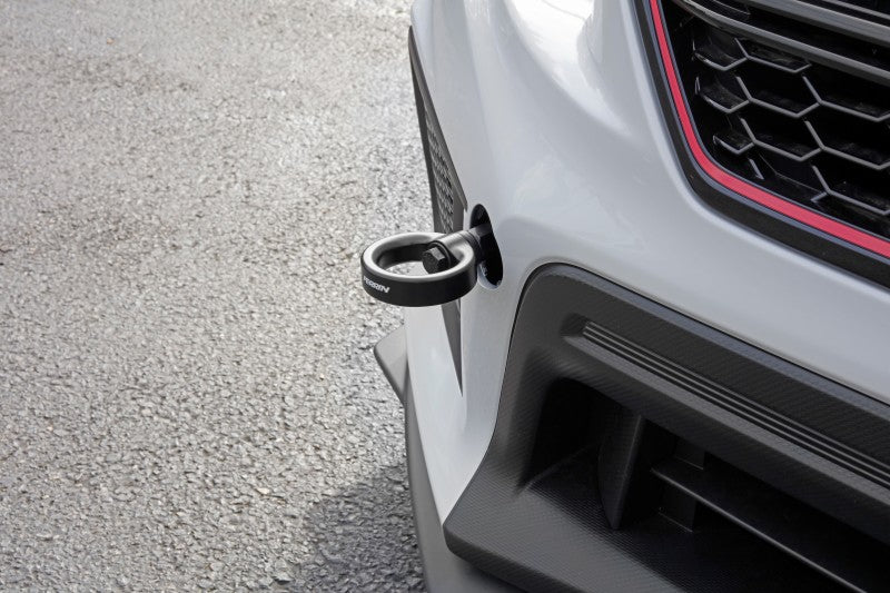 Perrin 18-21 WRX/STI / 13-20 BRZ / 17-20 Toyota 86 Front Tow Hook Kit - Flat Black - Black Ops Auto Works