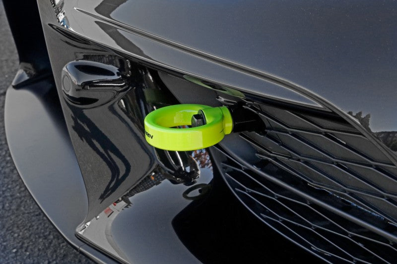 Perrin 2020 Toyota Supra Tow Hook Kit (Front) - Neon Yellow - Black Ops Auto Works