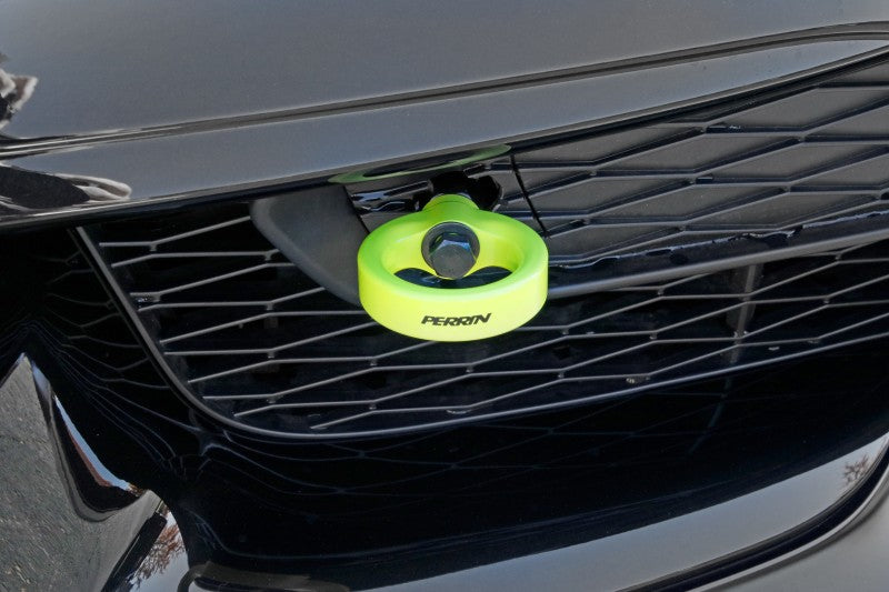 Perrin 2020 Toyota Supra Tow Hook Kit (Front) - Neon Yellow - Black Ops Auto Works