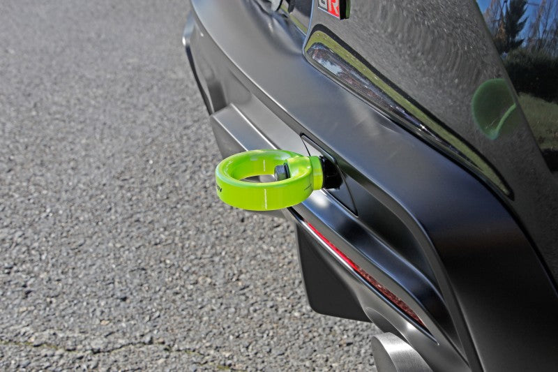 Perrin 2020 Toyota Supra Tow Hook Kit (Rear) - Neon Yellow - Black Ops Auto Works