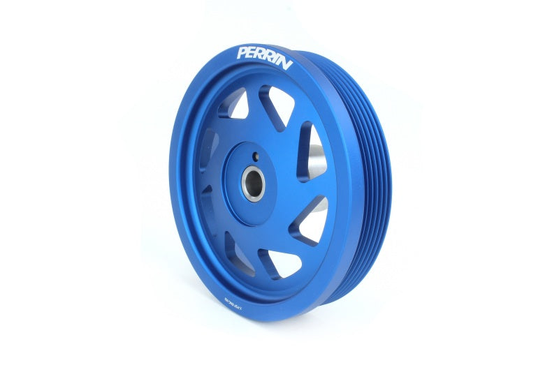 Perrin 2022 BRZ/86 / 19-22 Subaru WRX Lightweight Crank Pulley (FA/FB Eng w/Small Hub) - Blue - Black Ops Auto Works