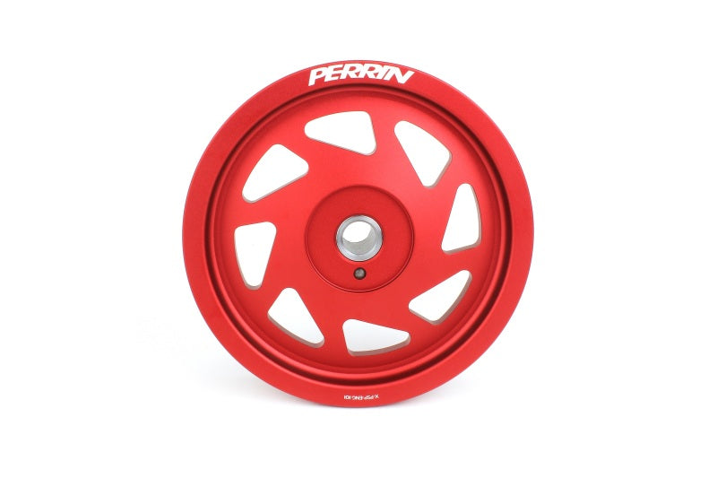 Perrin 2022 BRZ/86 / 19-22 Subaru WRX Lightweight Crank Pulley (FA/FB Eng w/Small Hub) - Red - Black Ops Auto Works