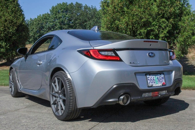Perrin 2022 BRZ/GR86 Axle Back Exhaust SS (Single Side Exit w/Helmholtz Chamber) - Black Ops Auto Works