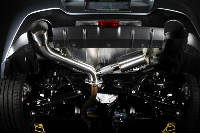 Perrin 2022 BRZ/GR86 Axle Back Exhaust SS (Single Side Exit w/Helmholtz Chamber) - Black Ops Auto Works