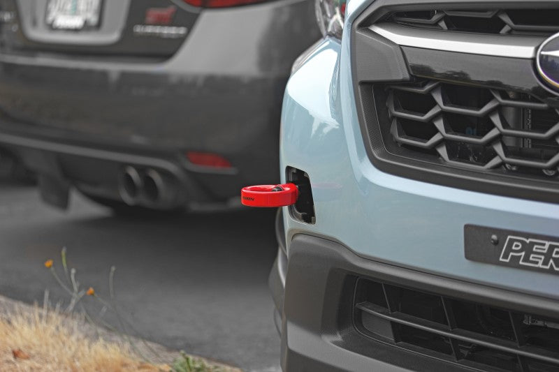 Perrin 2022 Subaru WRX / 18-21 Crosstrek / 14-21 Forester Tow Hook Kit (Front) - Red - Black Ops Auto Works