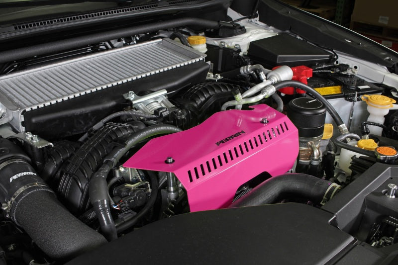 Perrin 2022+ Subaru WRX Pulley Cover - Hyper Pink - Black Ops Auto Works