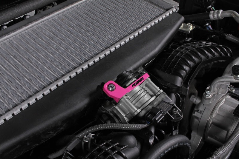 Perrin 2022+ Subaru WRX/19-23 Ascent/Legacy/Outback Top Mount Intercooler Bracket - Hyper Pink - Black Ops Auto Works
