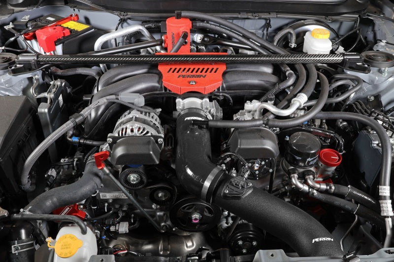 Perrin 22-23 Subaru BRZ/Toyota GR86 Silicone Inlet Hose (3in. ID / SS Wire) - Black-Hoses-Perrin Performance-PSP-INT-432BK-