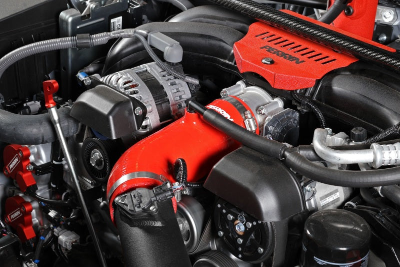 Perrin 22-23 Subaru BRZ/Toyota GR86 Silicone Inlet Hose (3in. ID / SS Wire) - Red-Hoses-Perrin Performance-PSP-INT-432RD-