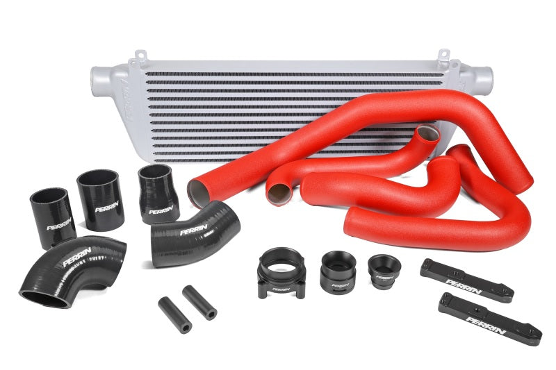 Perrin 22-23 Subaru WRX Front Mount Intercooler Kit (Red Tubes & Silver Core)-Intercoolers-Perrin Performance-PSP-ITR-441SL/RD-