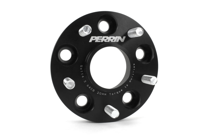 Perrin 17-18 Honda Civic Si 64.1mm Hub 5x114.3 20mm Wheel Spacers (One Pair) - Perrin Performance PHP-WHL-020BK
