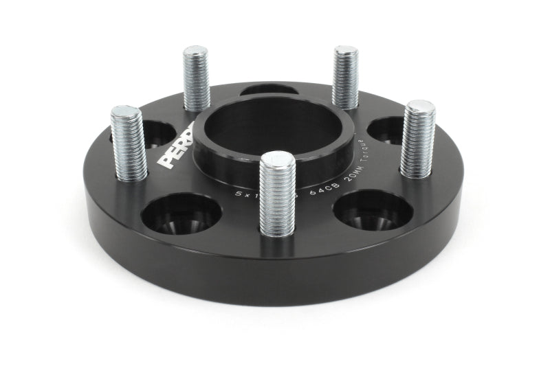 Perrin 17-18 Honda Civic Si 64.1mm Hub 5x114.3 20mm Wheel Spacers (One Pair) - Perrin Performance PHP-WHL-020BK