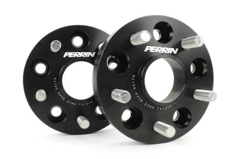 Perrin 17-18 Honda Civic Type R 64.1mm Hub 5x120 27mm Wheel Spacers (One Pair) - Perrin Performance PHP-WHL-027BK