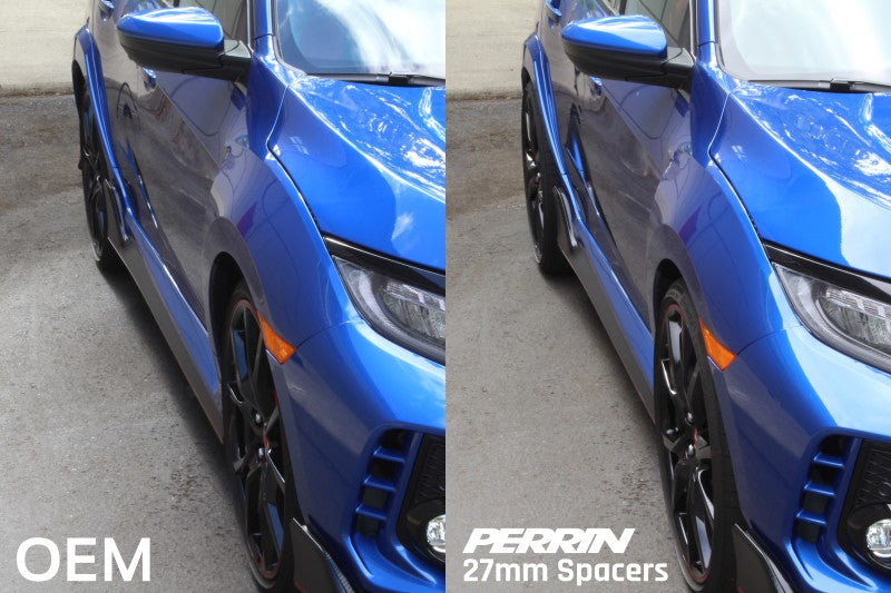 Perrin 17-18 Honda Civic Type R 64.1mm Hub 5x120 27mm Wheel Spacers (One Pair) - Perrin Performance PHP-WHL-027BK
