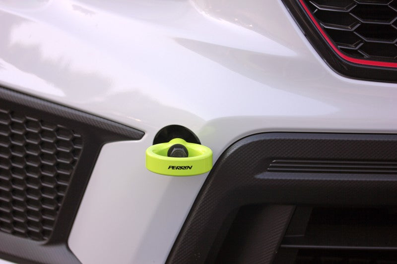 Perrin 18-21 WRX/STI / 13-20 BRZ / 17-20 Toyota 86 Front Tow Hook Kit - Neon Yellow - Perrin Performance PSP-BDY-235NY