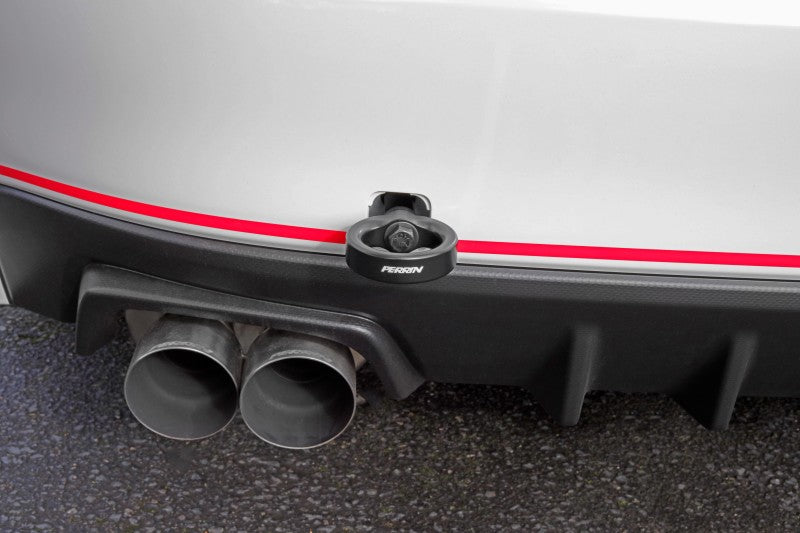 Perrin 15-19 Subaru WRX/STI Tow Hook Kit (Rear) - Black - Perrin Performance PSP-BDY-252BK