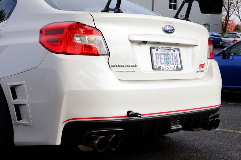 Perrin 15-19 Subaru WRX/STI Tow Hook Kit (Rear) - Black - Perrin Performance PSP-BDY-252BK
