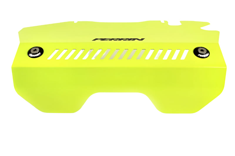 PERRIN 15-21 Subaru WRX Pulley Cover - Neon Yellow - Perrin Performance PSP-ENG-152NY