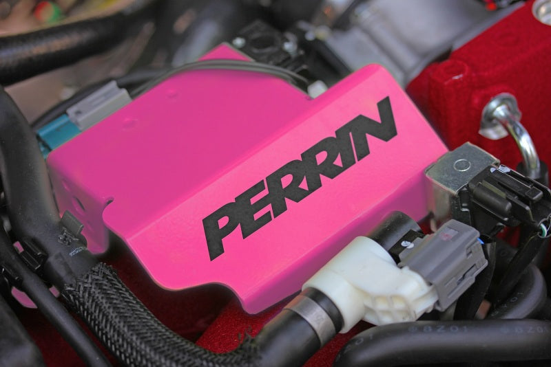 Perrin 2008+ STI Boost Control Solenoid Cover (Cartridge Type EBCS) - Hyper Pink - Perrin Performance PSP-ENG-161HP