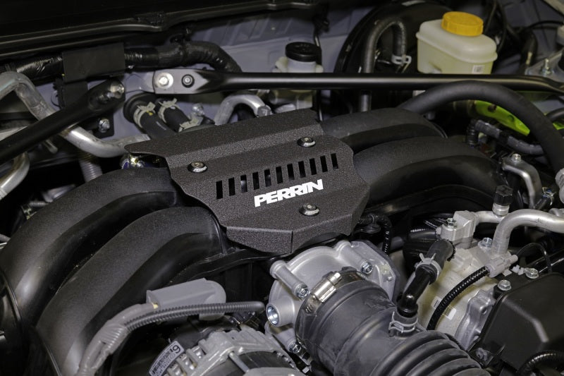Perrin 2022+ Subaru BRZ / Toyota GR86 Engine Cover - Black Wrinkle - Perrin Performance PSP-ENG-162BK