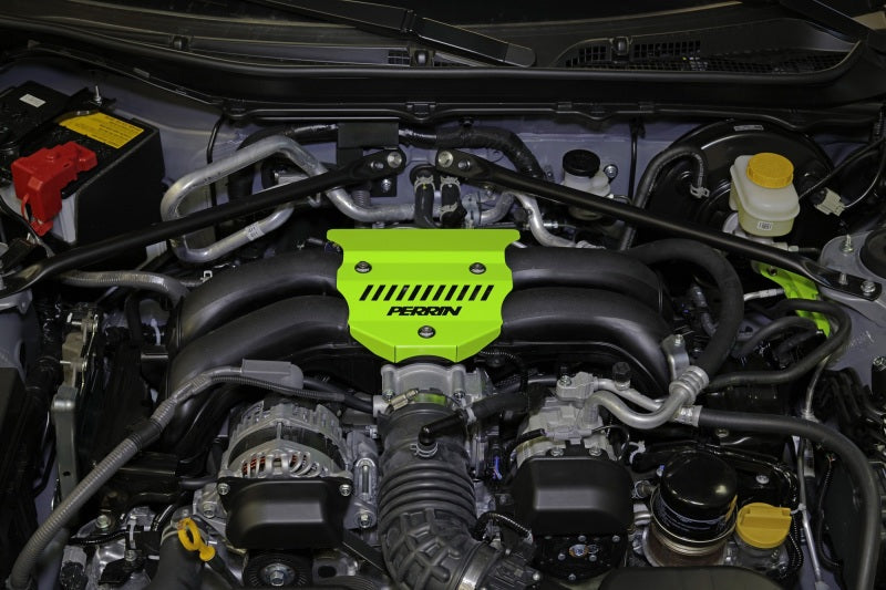 Perrin 2022+ Subaru BRZ / Toyota GR86 Engine Cover - Neon Yellow Wrinkle - Perrin Performance PSP-ENG-162NY