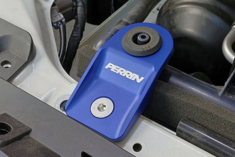 PERRIN 08-14 Subaru WRX/STI / 08-11 Impreza / 08-10 Outback Upper Radiator Bracket Set - Blue - Perrin Performance PSP-ENG-52