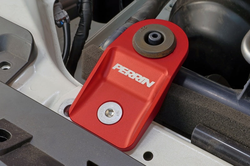 PERRIN 08-14 Subaru WRX/STI / 08-11 Impreza / 08-10 Outback Upper Radiator Bracket Set - Red - Perrin Performance PSP-ENG-522