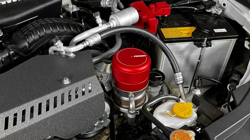Perrin 2015+ Subaru WRX/STI Oil Filter Cover - Red - Perrin Performance PSP-ENG-716RD