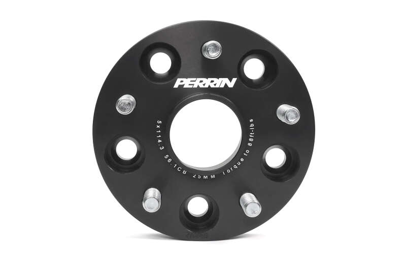 Perrin Subaru 25mm Wheel Spacers 5x114.3 BP w/56mm Hub - Black - Perrin Performance PSP-WHL-025BK