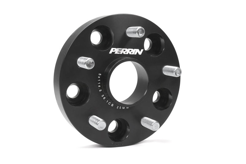 Perrin Subaru 25mm Wheel Spacers 5x114.3 BP w/56mm Hub - Black - Perrin Performance PSP-WHL-025BK