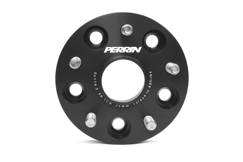 Perrin Subaru 25mm Wheel Spacers 5x114.3 BP w/56mm Hub - Black - Perrin Performance PSP-WHL-025BK