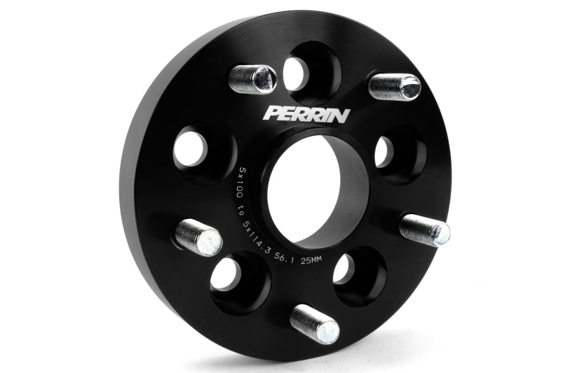 Perrin Wheel Adapter 25mm Bolt-On Type 5x100 to 5x114.3 w/ 56mm Hub (Set of 2) - Perrin Performance PSP-WHL-226BK