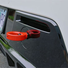 Load image into Gallery viewer, Tow hook installed on Toyota GR Corolla rear