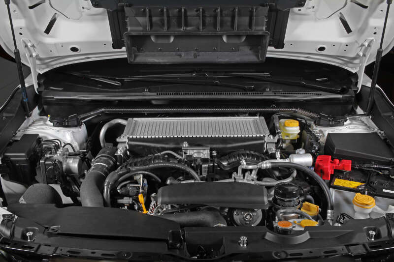 Brace installed on Subaru WRX engine bay