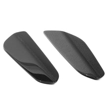 Load image into Gallery viewer, Pair of Porsche 991.2 GT3 RS carbon fiber spill plates laid flat side by side showing both left and right pieces