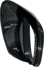 Load image into Gallery viewer, Porsche 992 911 carbon fiber mirror housing, underside clip and mounting detail