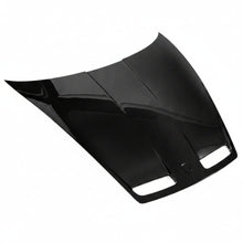 Load image into Gallery viewer, Porsche 992 GT3 carbon fiber hood, top front angled view showing the twin vent openings