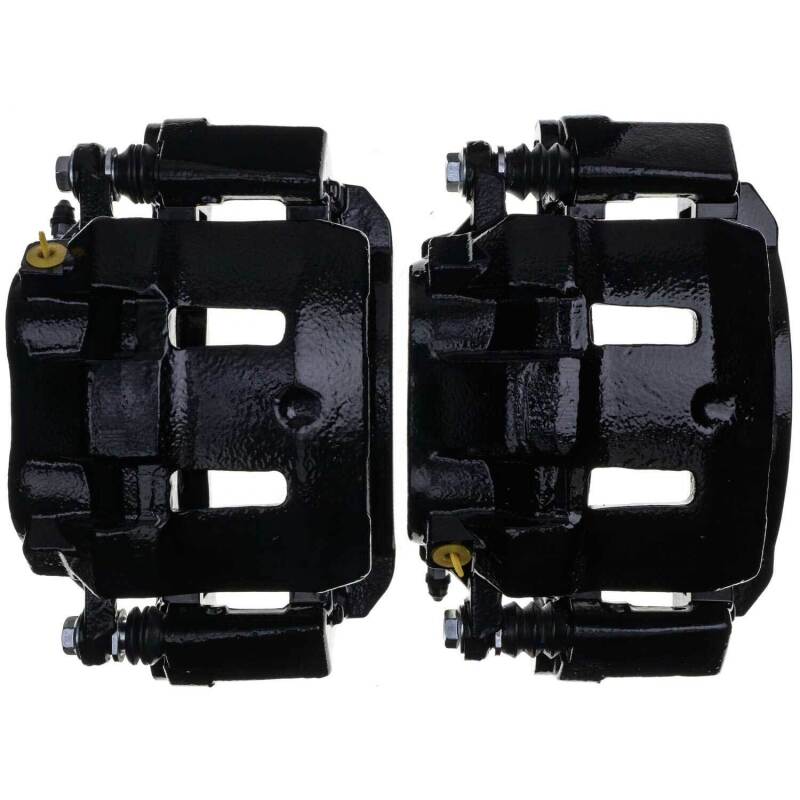 Power Stop 00-05 Ford Excursion Front Black Caliper - Pair w/Bracket-PowerStop-PSBS4790BLK